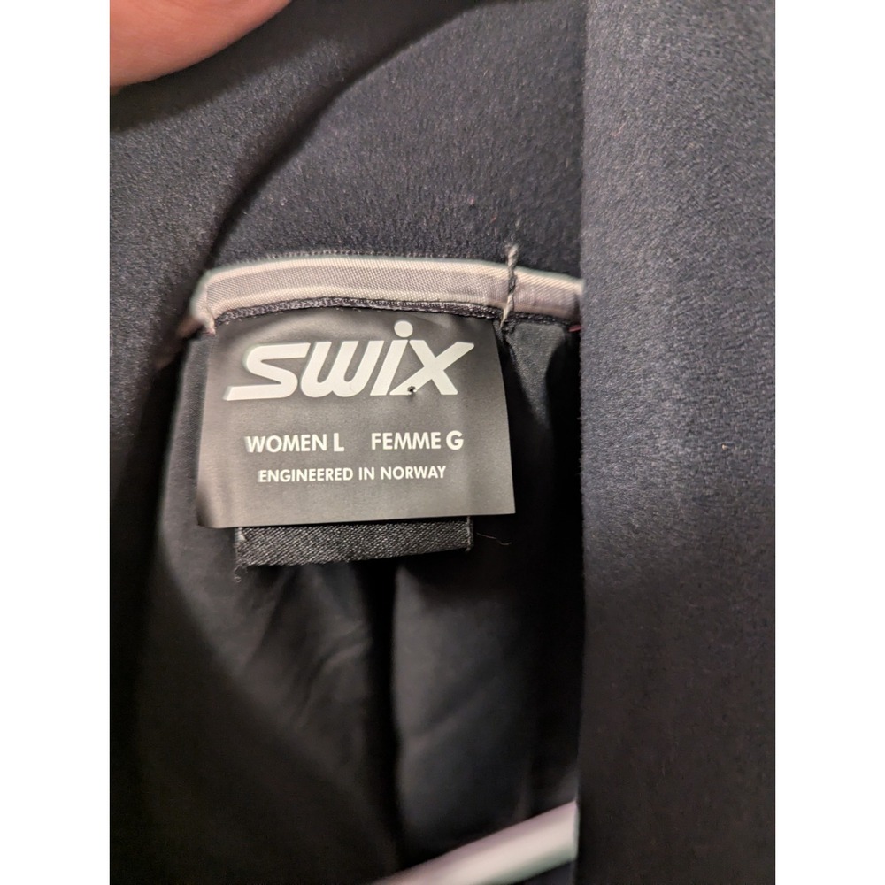 Swix Quilted Softshell Jacket Womens Large Pink Full Zip Reflective Winter Ski - Picture 11 of 13